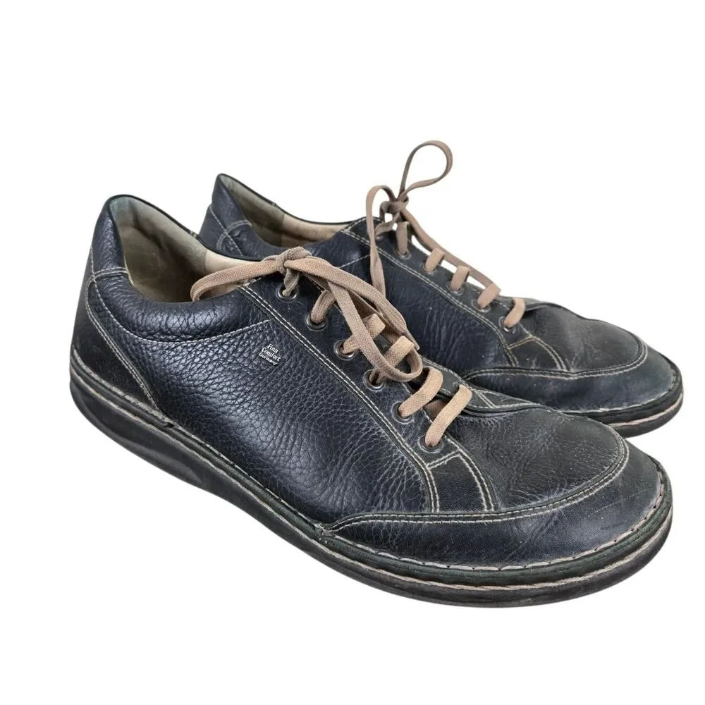 Finn Comfort Nantes Lace Up Oxfords Men's Sz 9.5 Black Leather Dadcore Gorpcore